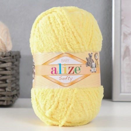 Yarn "Softy" 100% micropoliester 115m/50g (187 lemon)