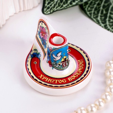 Candlestick, on a saucer, small-3