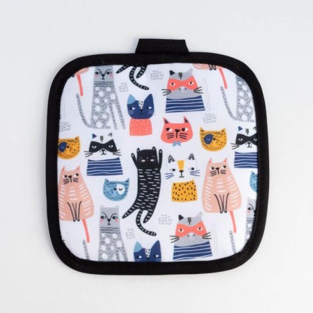 Kitty kitchen set of “cats” View 2, take 17*17cm, mitten 26*16cm, apron 60*80 cm 100% p/e-6
