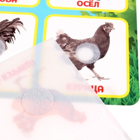 Developing Velcro game "Farm animals", according to the method of G. Doman-2