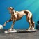 Figure "Borza" bronze with silver, 25x17cm