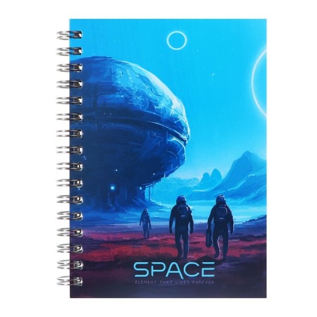Note book A6, 80 sheets in a cage on the crest of Future Style, covered Cardboard, OFSET block 60 g/m2, mix-1