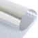 Notepad A5, 80 sheets, in a cage, on a crest, Metallic "Silver", Colored Cut, Bumwine Cover