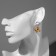 Earrings Metal "Eucky" melting, silver-golden color