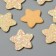 Decor for the creativity of the felt shine "Star" yellow 3x3 cm