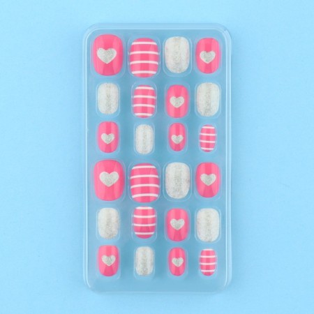 Children's false nails "Hearts", 24 pcs-2