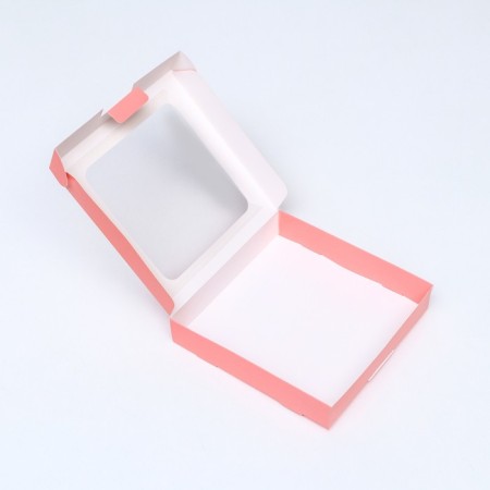 Self -charged box with a pink window, 16 x 16 x 3 cm-3
