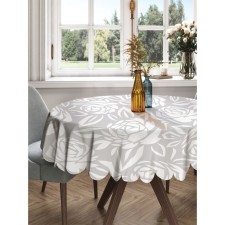 The tablecloth “Roses blooms”, round, Saten, d = 150 cm
