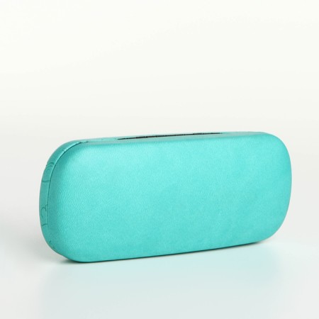 Case for glasses on the chosen clap, length 16 cm, turquoise color-1