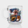 New Year's glass tea mug "Flowers and snakes", 200 ml, mix