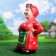 Garden figure "Mother -in -law with a broom average" 59x40x25cm mix
