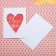 Watercolor card with embossing I Love You, 7.5 x 10.5 cm