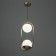 Lamp Bayerlux "Orlix" 2xLED 40W gold 20.5x13x42 cm