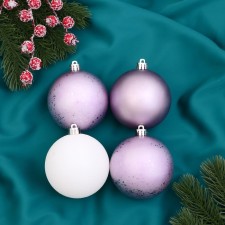 Set of balls plastic D-8 cm, 6 pcs 