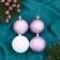 Set of balls plastic D-8 cm, 6 pcs "elite" lilac white