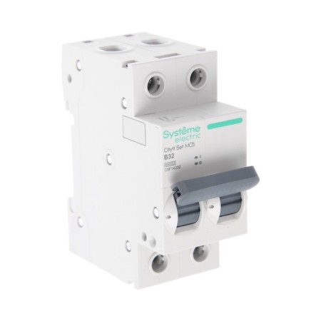The circuit breaker SE CITY9 SET, B, 32 A, 2P, 4.5 KA, 230 V-1
