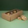 Self -charged box, with a window, craft, brown 16 x 35 x 12 cm