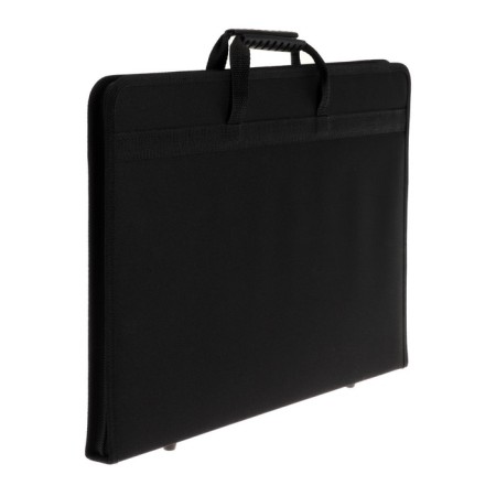 Folder for drawings and drawings for artists A3, 470 x 350 x 40 mm, handles, frame, textile, "inspiration" 1b3, inner pocket, black-1