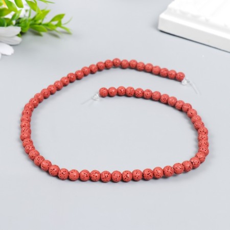 Beads for aromatherapy with the hole "Round. Raspberry" d = 0.6 cm set of 60 pcs +-5