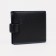 Male purse on a button, for bills, for cards, for coins, black color
