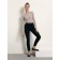Women's jeans with a high landing CONTE ELEGANT MOM SLIM, Size S, DEEP BLACK color