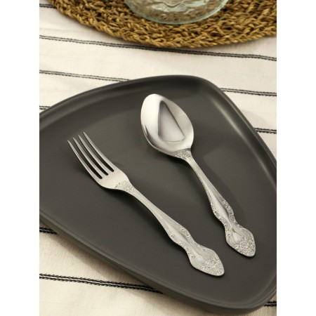 Set of cutlery "Troika", 12 items, thickness 2 mm, silver color