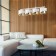 Suspended lamp TK Lighting Grant White 4822, E27, 4x40W, 950x200 mm, white color