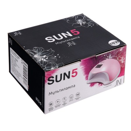 Jessnail Sun 5 BL, UV/LED, 48 W, 24 diodes, Timer 10/30/60 sec, pink, pink-18