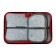 Penal 3 sections, tab inside, 140 x 210 x 40 mm, fabric, calligrata top block "sneakers"