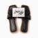 Women's slippers with an open nose, size 40-41, black color