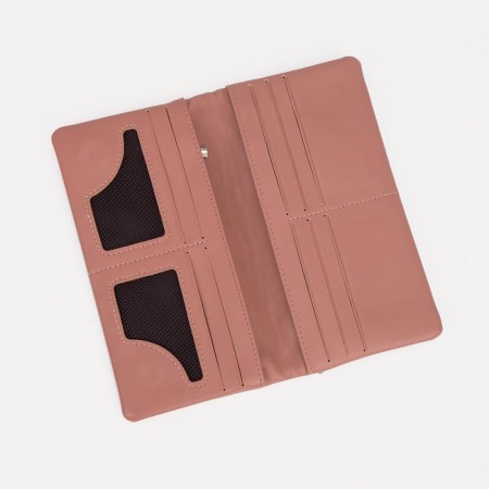 Women's wallet on magnets, pink color-2