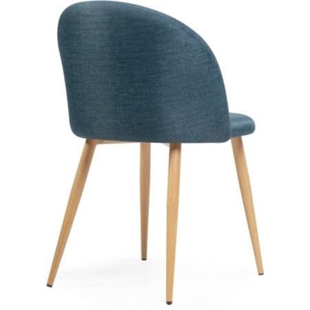ALDO Metal Carcass stool stained metal/fabric, natural/blue 50x50x77.5 cm-3