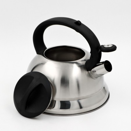 A kettle with a stainless steel whistle “Rio”, 2.8 liters, a fixed handle, the color of the chrome-1