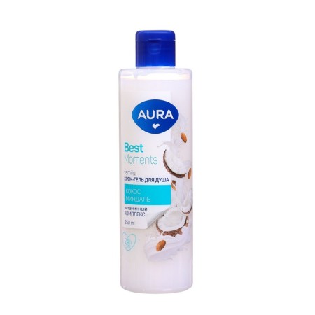 Aura Gift set "Cossack and almonds: shower cream gel, 250ml + hand cream, 75 ml-2