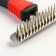 Comb-grade 2-ribs, 11 x 15.5 cm, black-red