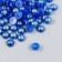Decor for creativity plastic "Half of beads. Blue gamma" 20 g 0.8x0.8 cm