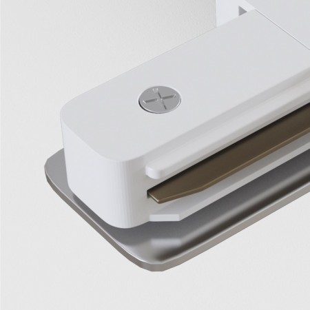 Connector X-shaped for the built-in track system Technical Track-11W, 13x13x2 cm, white color-1