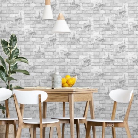 Washing wallpaper, vinyl on a paper basis "Bristol" C31-091V-11, 0.53x10.05m-5