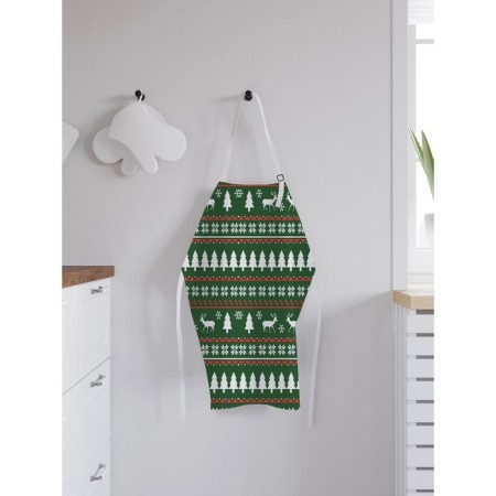Apron kitchen with a photocrint "Deer in the forest", adjustable, size OS