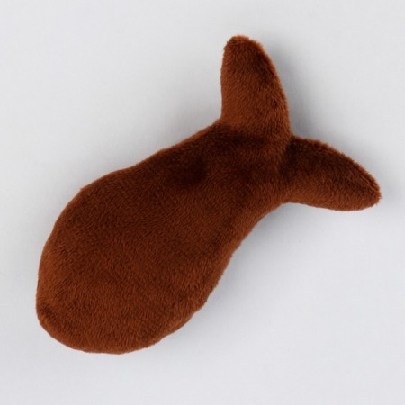 A cat's toy "fish" with a cat's mint, brown-1