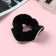 Hair elastic band "Orbit" Classic velvet edge, 10 cm, black and white