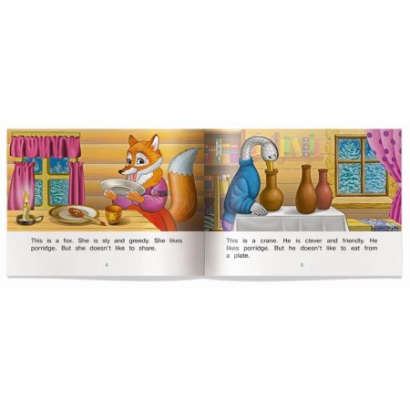 Foreign Language Book. Fox and crane. (in English). Vladimirova A.A.-3
