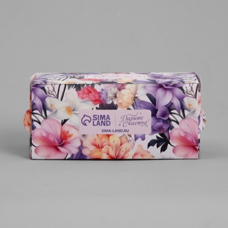 Box for Makarun, confectionery packaging "Flowers", 12 x 5.5 x 5.5 cm-3