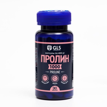 Prailin 1000, L-PROLINE, for elastic skin and preventing aging, 90 capsules of 400 mg.
