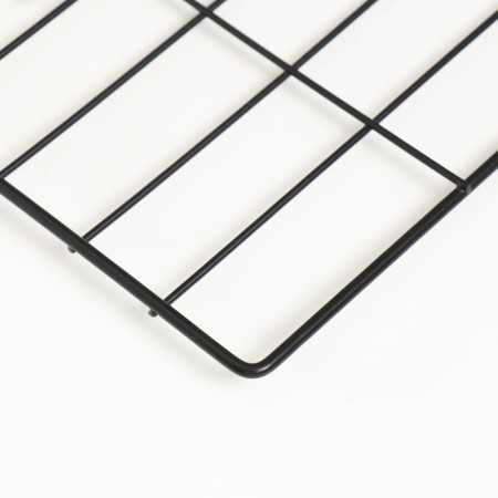 Photo frame metal in 3 photos "Bird on a cage" with clothespins, black 30x30 cm-1