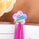Handle Blue Blue Paste, plastic with flower "Good luck in business"