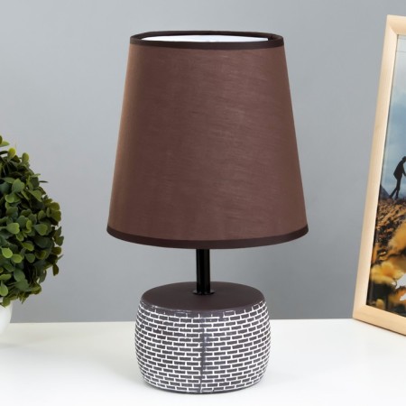 Dorotheeta table lamp E14 40W chocolate-white 18x18x32 cm Risalux