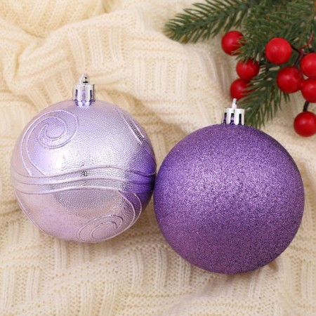 Set of balls plastic D-8 cm, 5 pcs "Magenta" purple