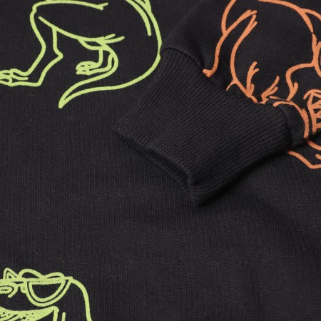 Sweatshirt for a boy, black/dino color, height 122 cm-2