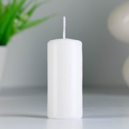 Set of candles - cylinders, 4x9 cm, set 2 pcs, 11 hours, white-4